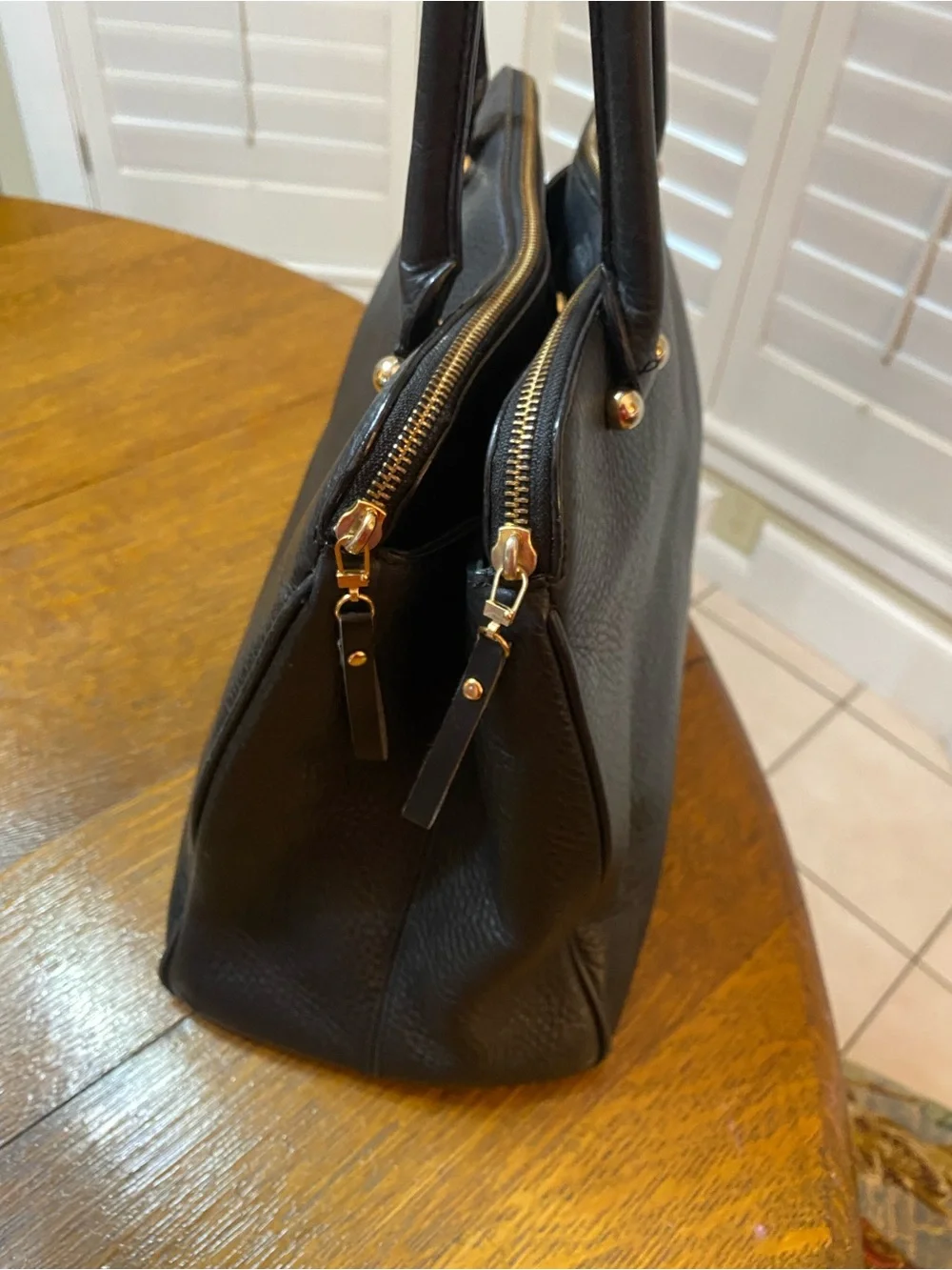 Kate Spade New York Charles Street Kensington Large Black Pebble Leather Bag